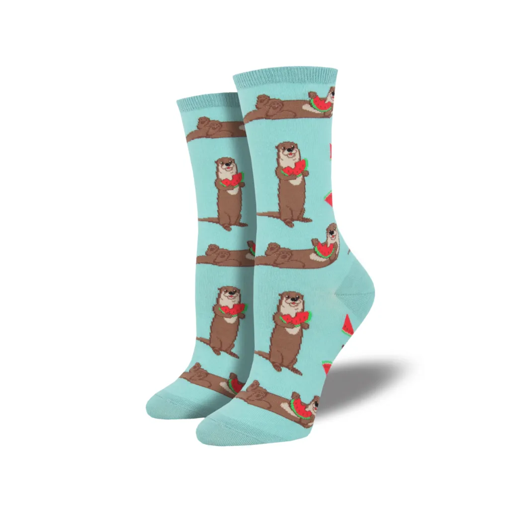 Ottermelon Otter Crew Socks - Womens