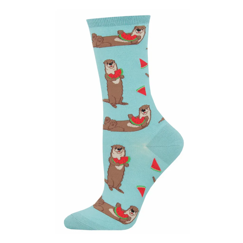 Ottermelon Otter Crew Socks - Womens