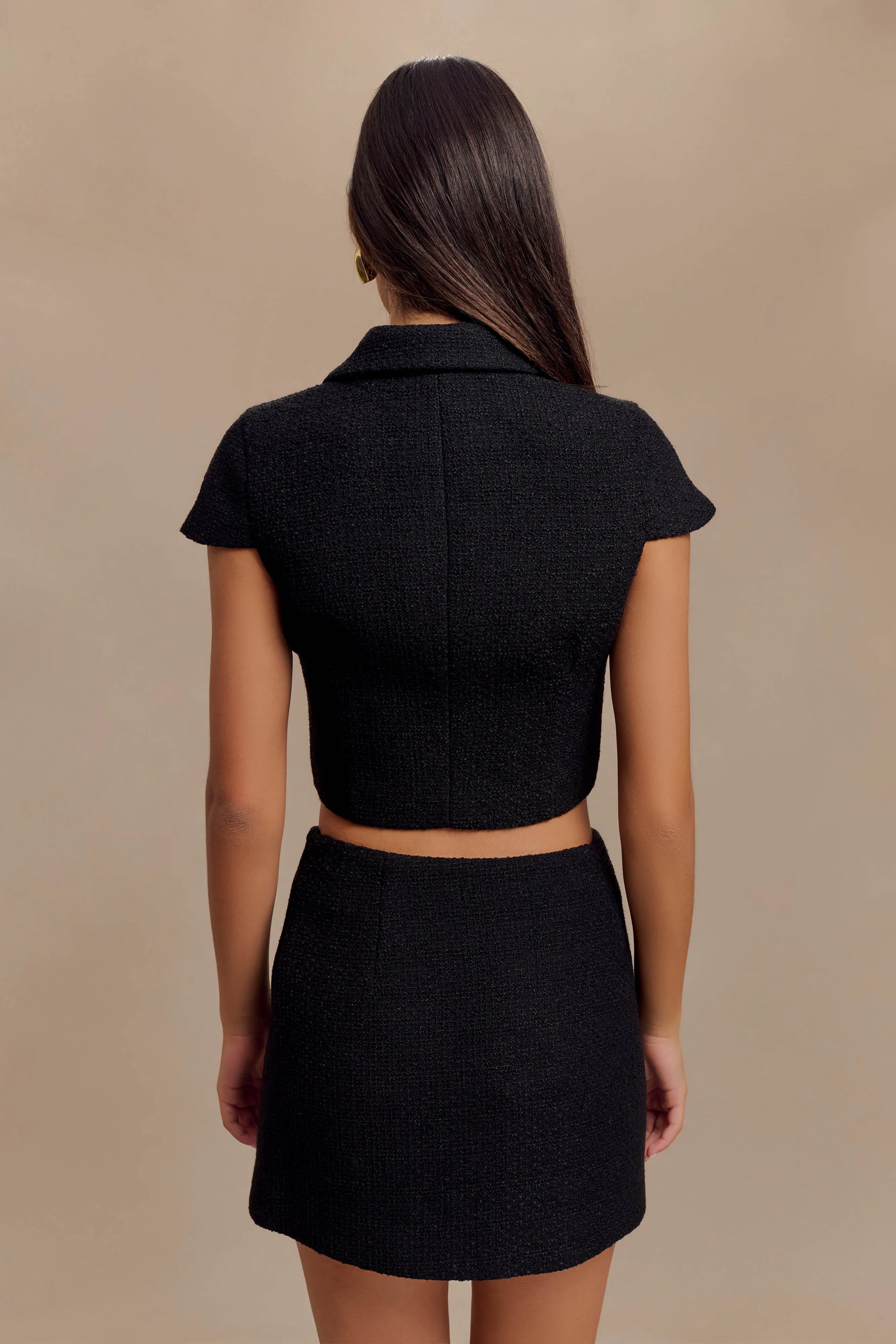 Parisa Boucle Skirt - Black