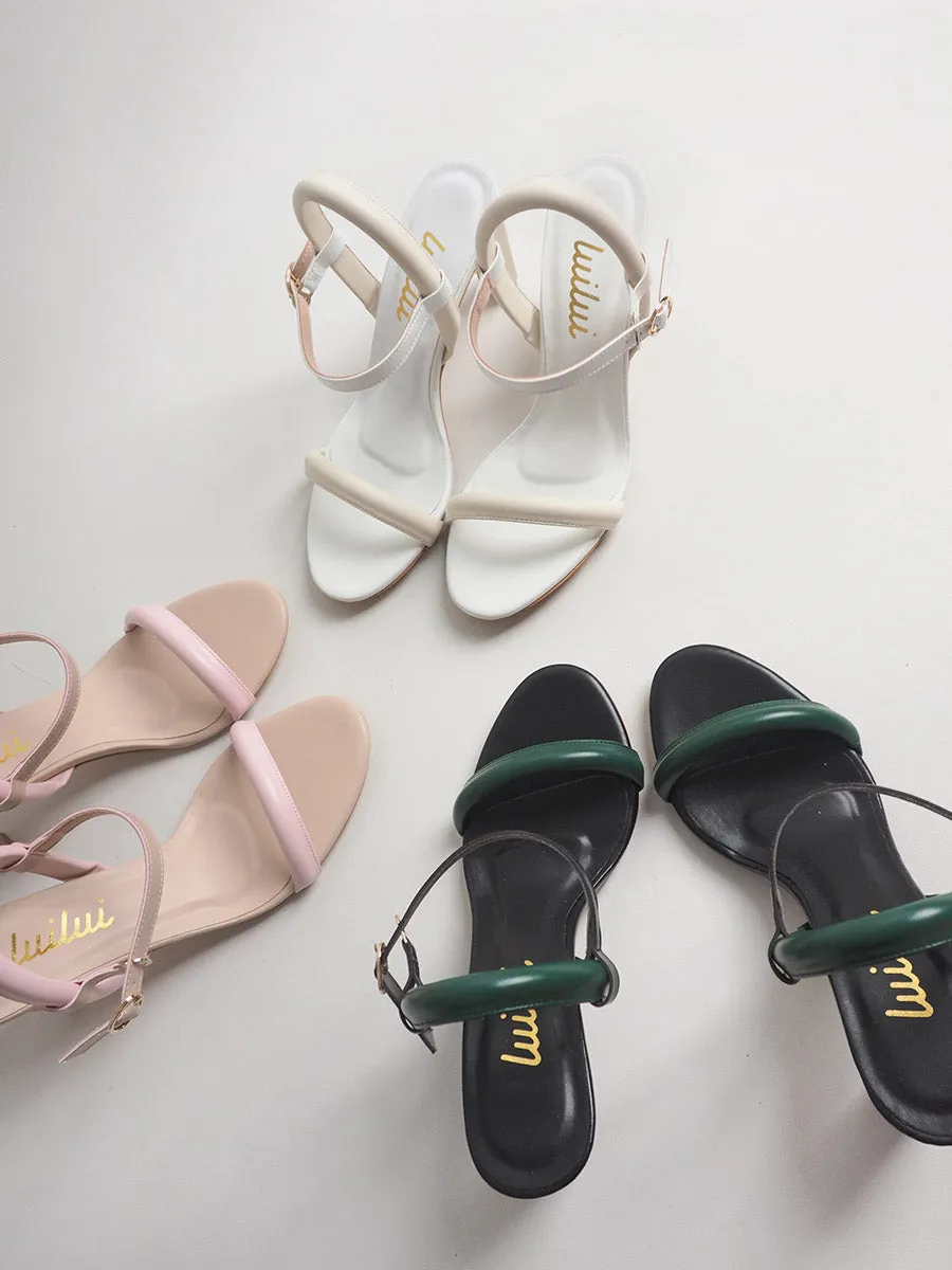PHOEBE tubular ankle-strap sandals
