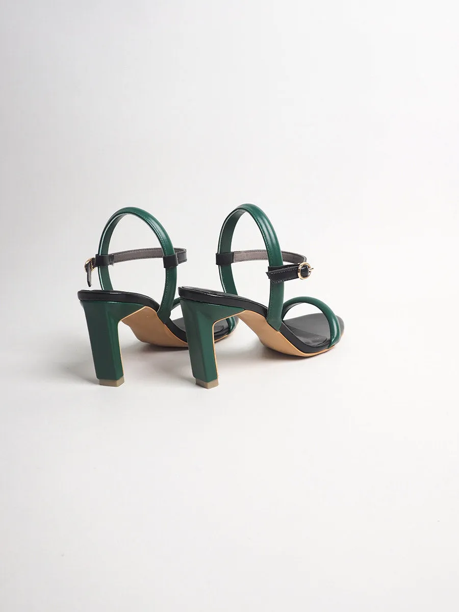 PHOEBE tubular ankle-strap sandals
