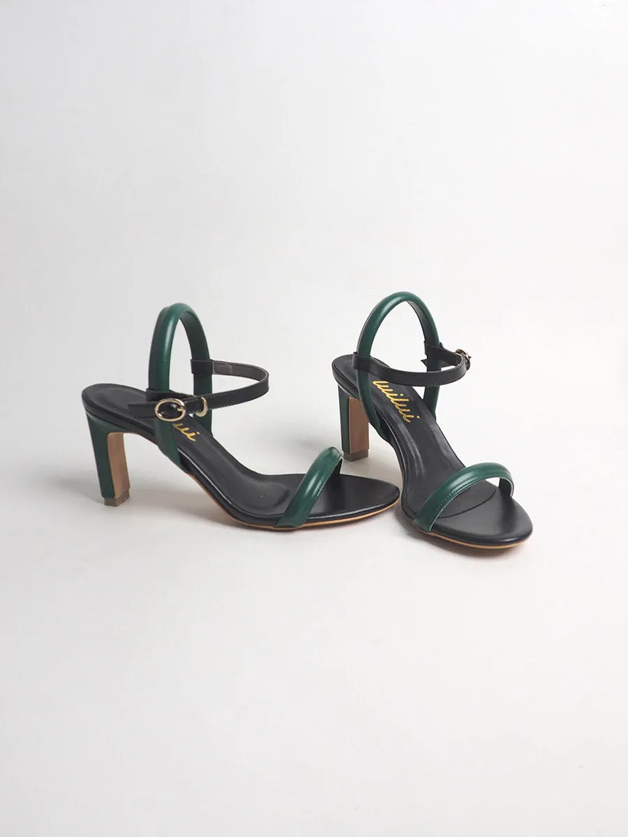 PHOEBE tubular ankle-strap sandals