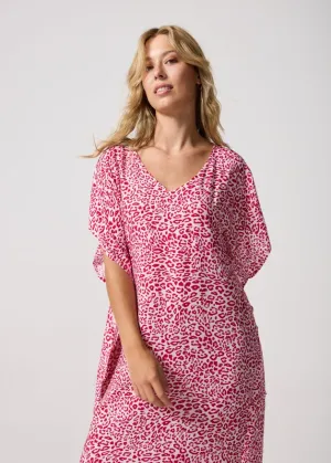 Pink Leopard Kaftan