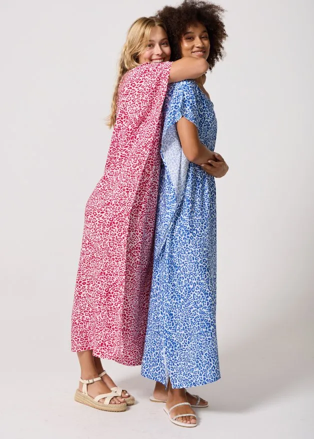 Pink Leopard Kaftan
