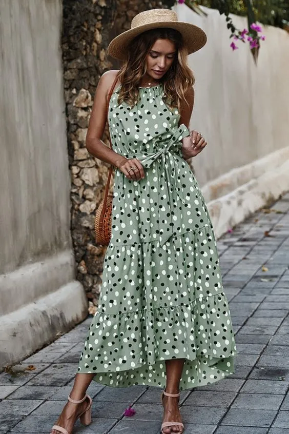 Polka Dots Maxi Dress