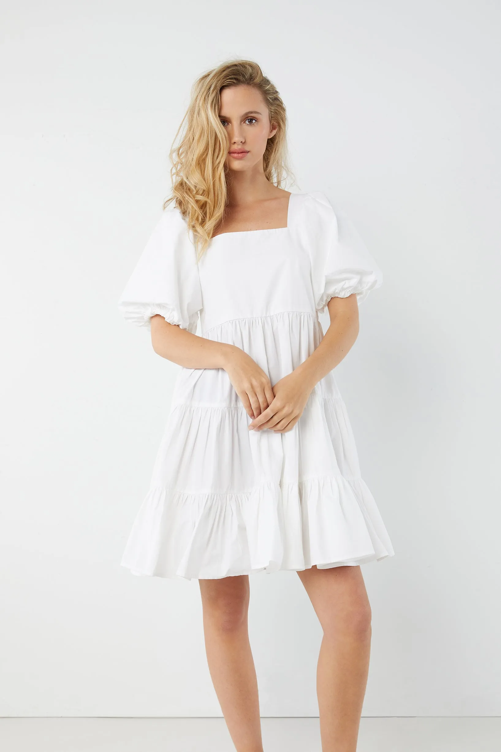 PUFF SLEEVE DRESS