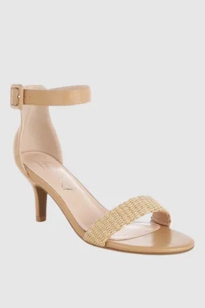 Raffia Kitten Heel Sandals