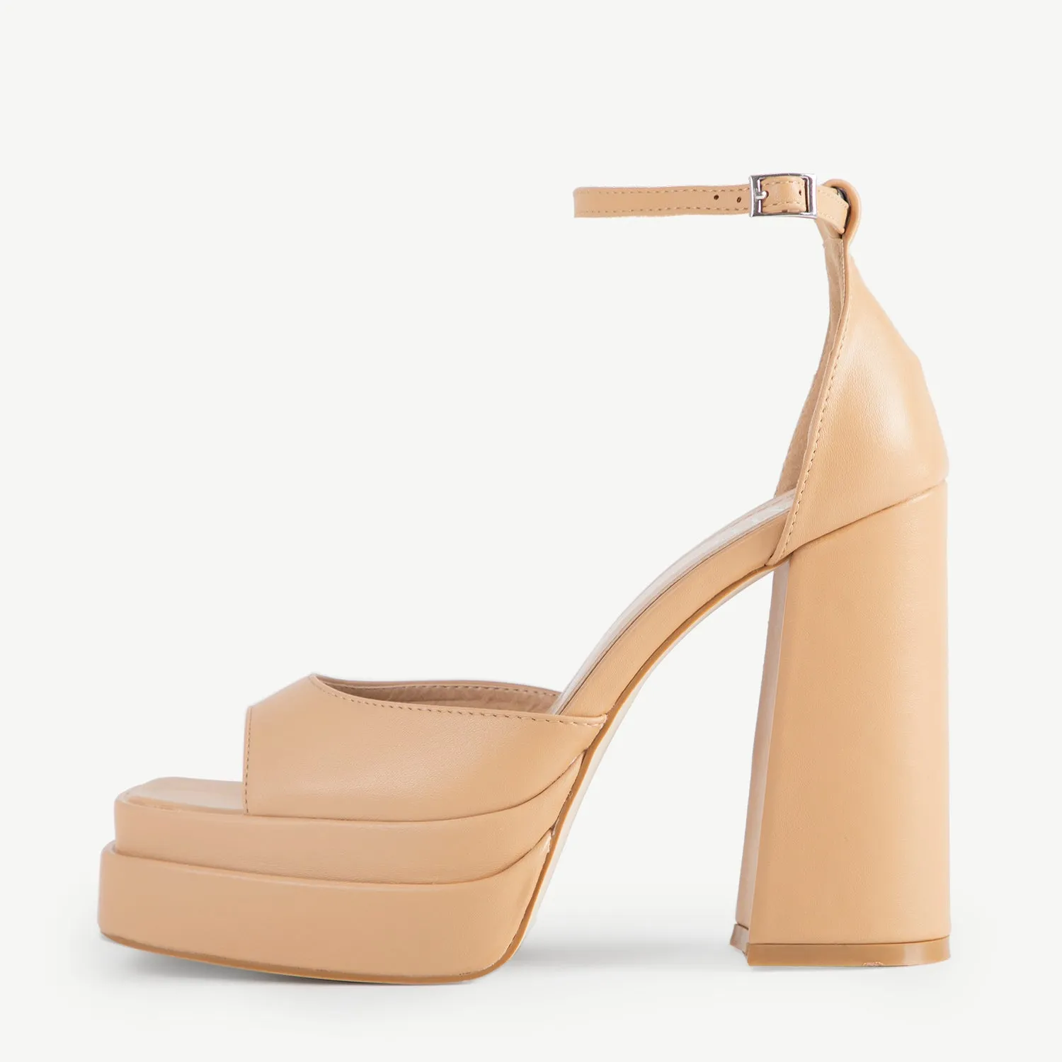 RAID Sheryl Platform Heel in Nude