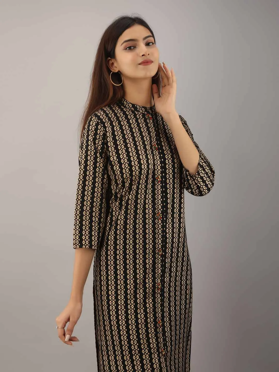 Rayon Slub Straight Women Kurta