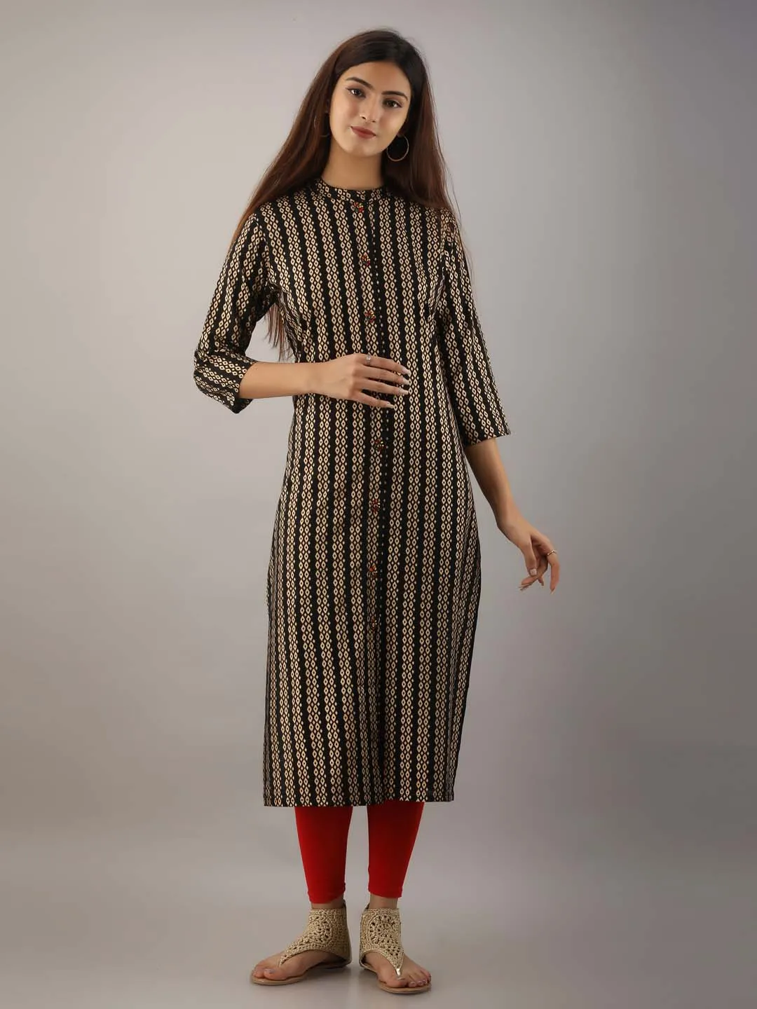 Rayon Slub Straight Women Kurta