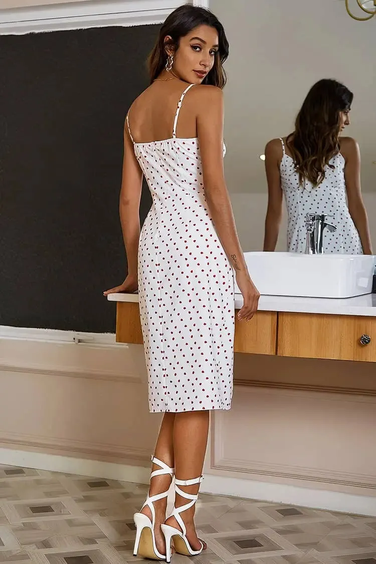 Red and White Polka Dot Dress