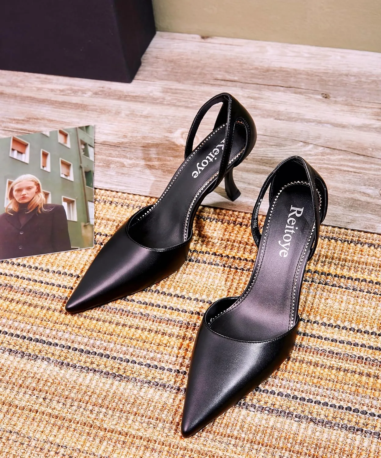 Reitoye Women's Stiletto High Heel Pumps Sexy Pointed Toe Dress Pump Heels