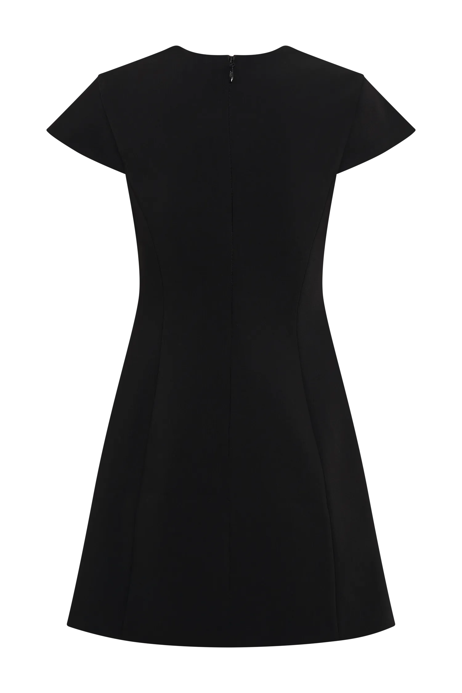 Remi Suiting Mini Dress With Floral Hardware - Black