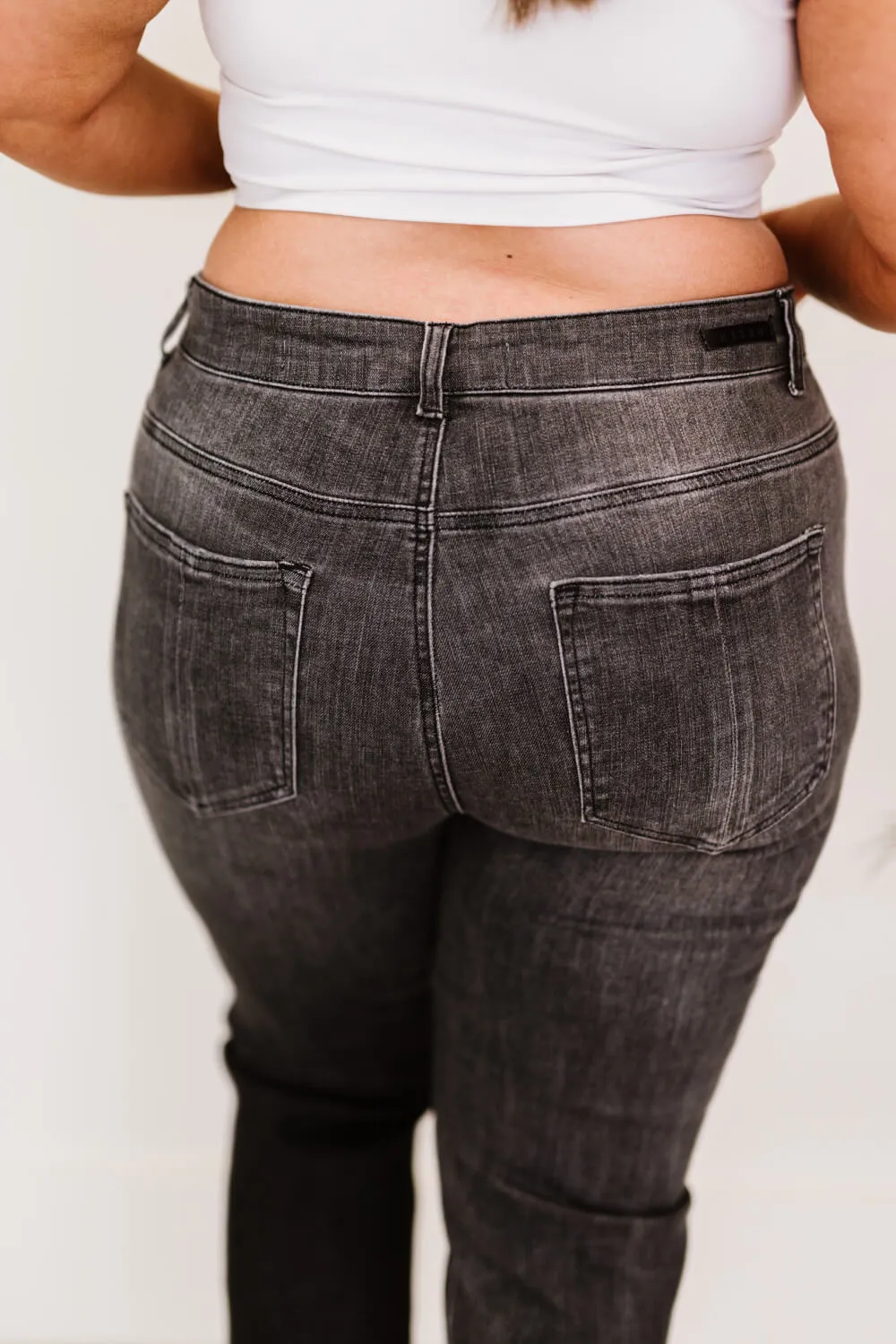 RISEN Guess What? Mid-Rise Distressed Jeans with Pockets