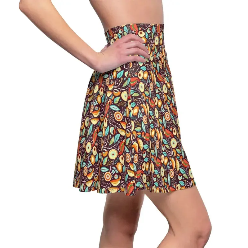 Rock the Look Birds Pattern Womens Skater Skirt