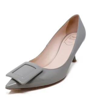 Roger Vivier Grey Patent Leather Heels sz 10