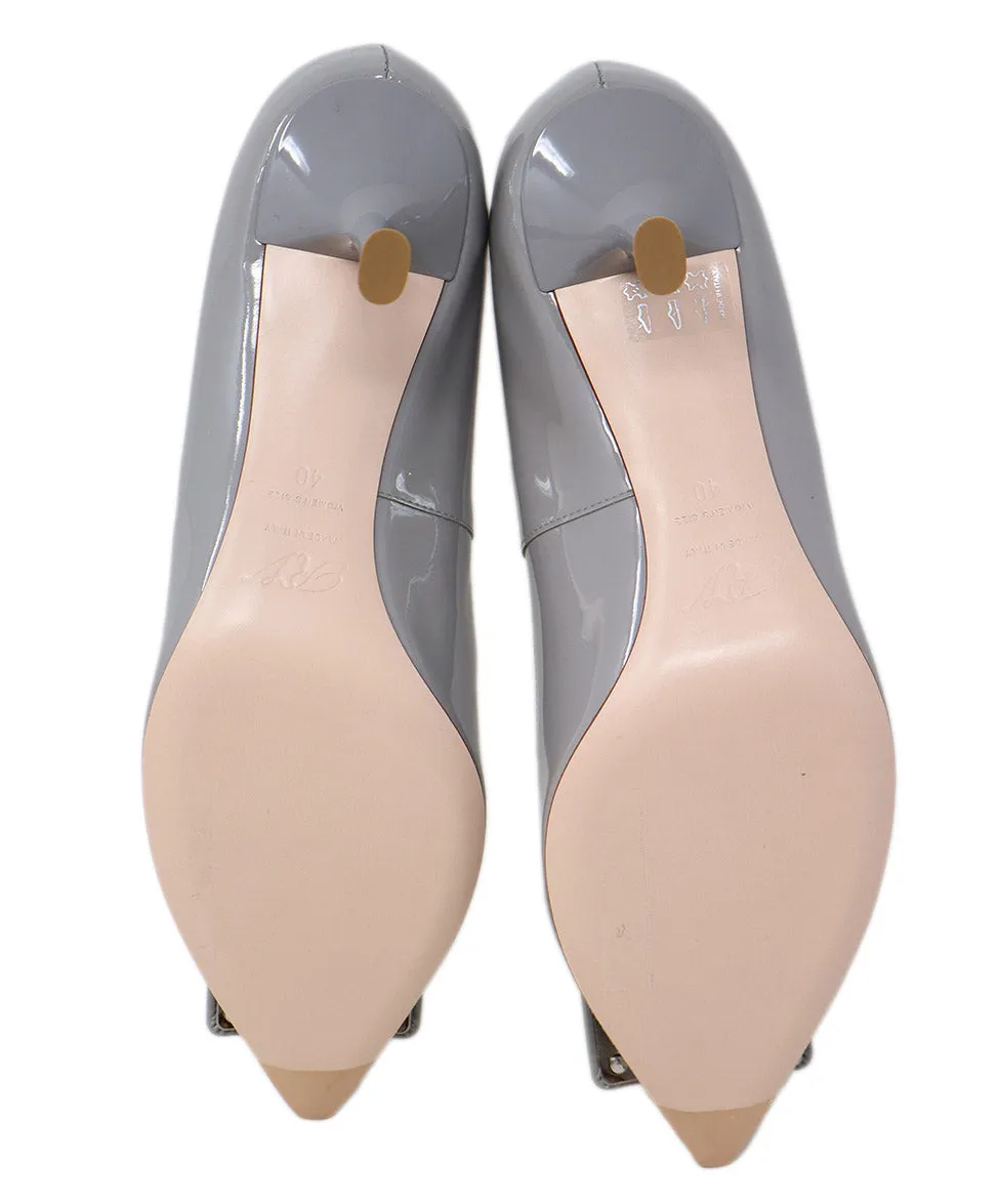 Roger Vivier Grey Patent Leather Heels sz 10