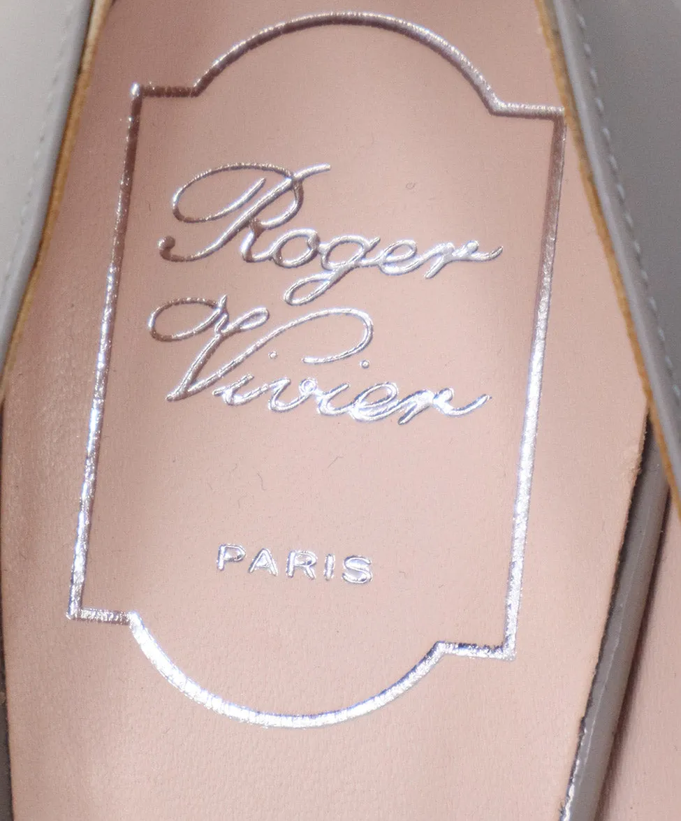 Roger Vivier Grey Patent Leather Heels sz 10