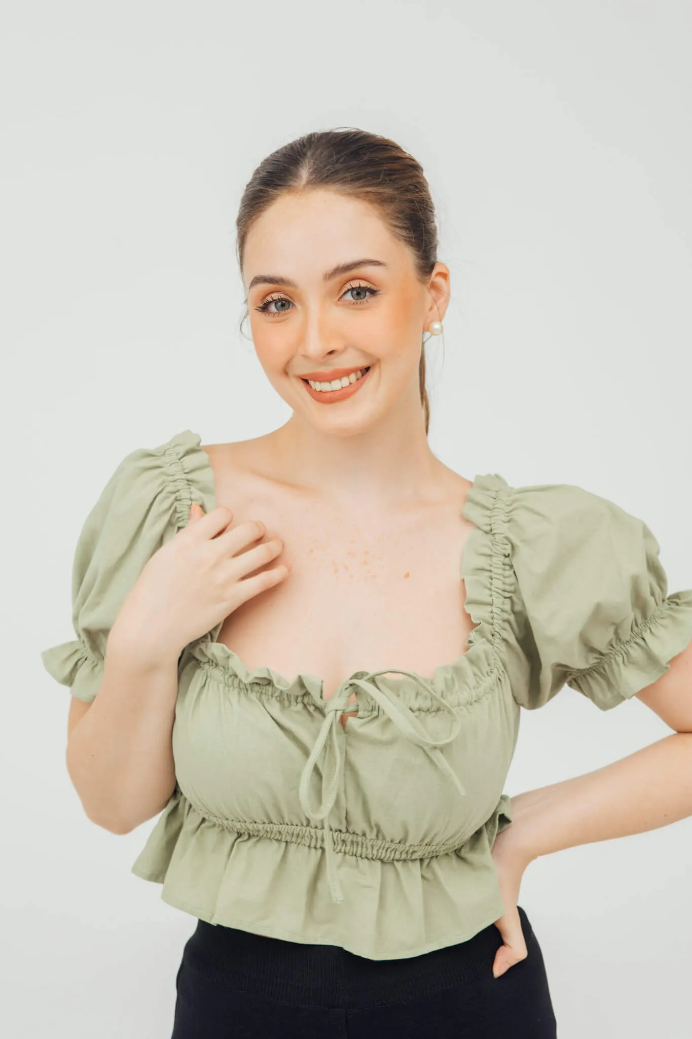 Rory Puff Sleeve Peplum Top