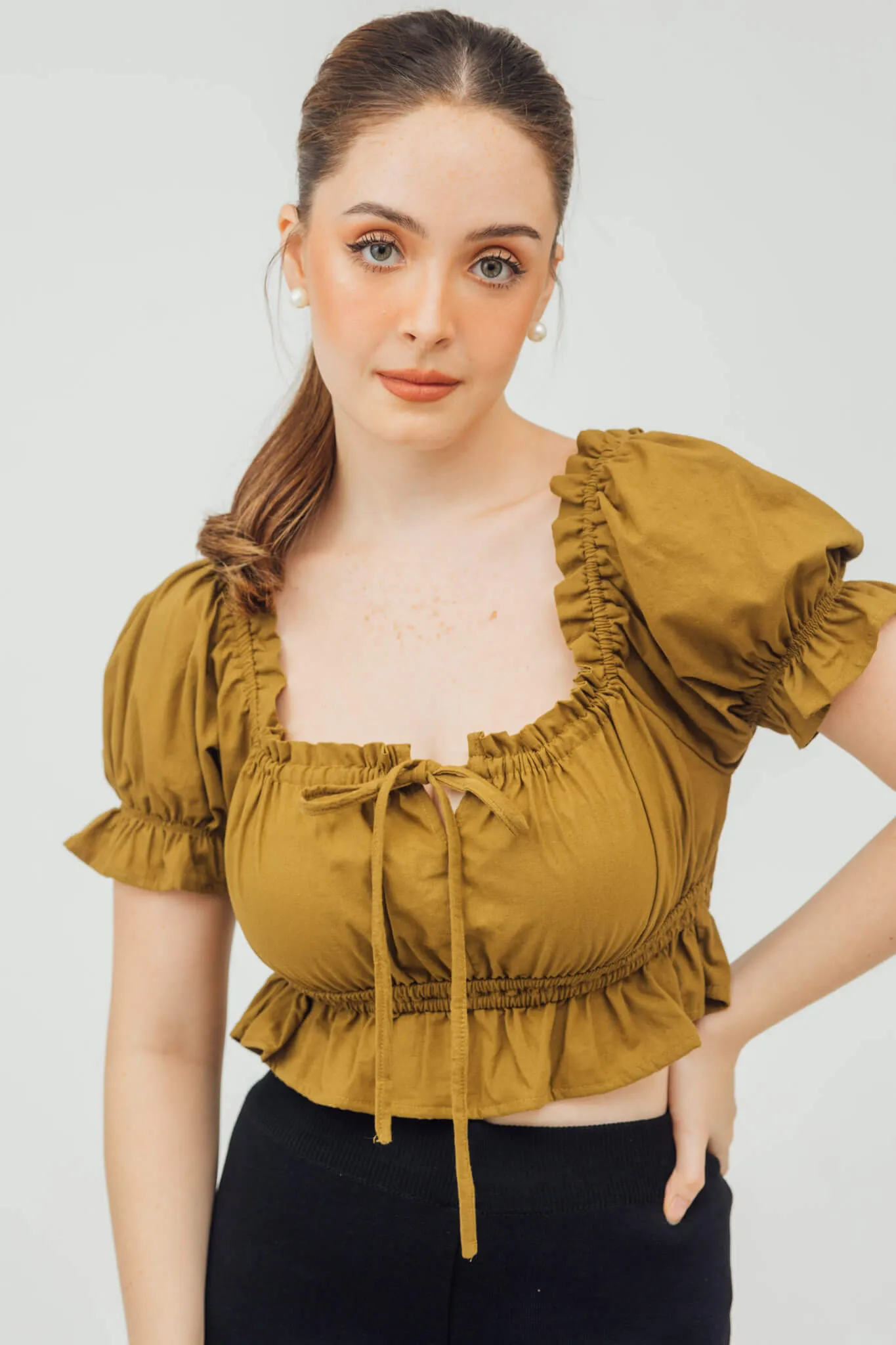 Rory Puff Sleeve Peplum Top
