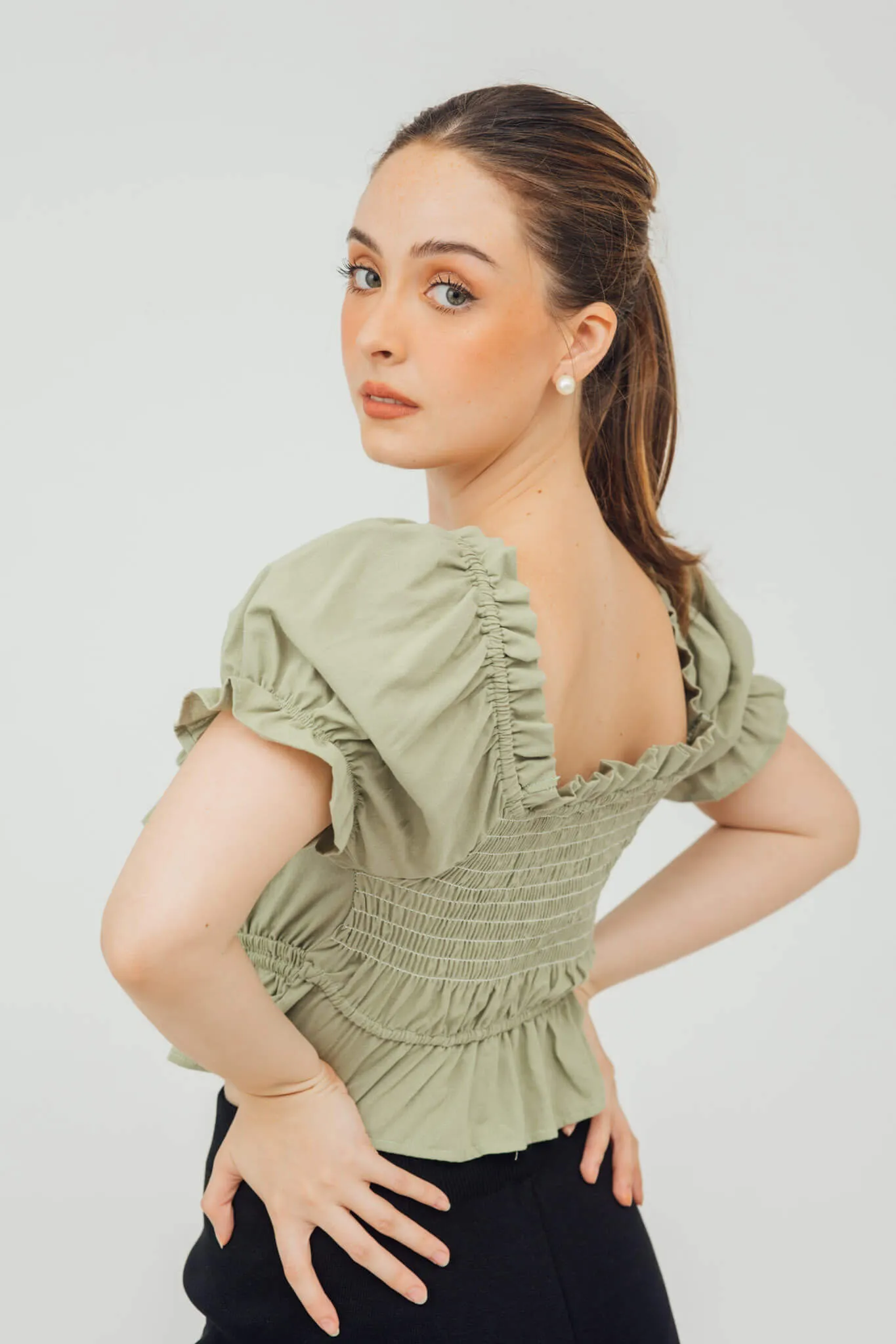 Rory Puff Sleeve Peplum Top