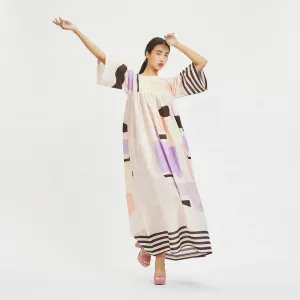 Rose Pink Cotton Maxi Dress