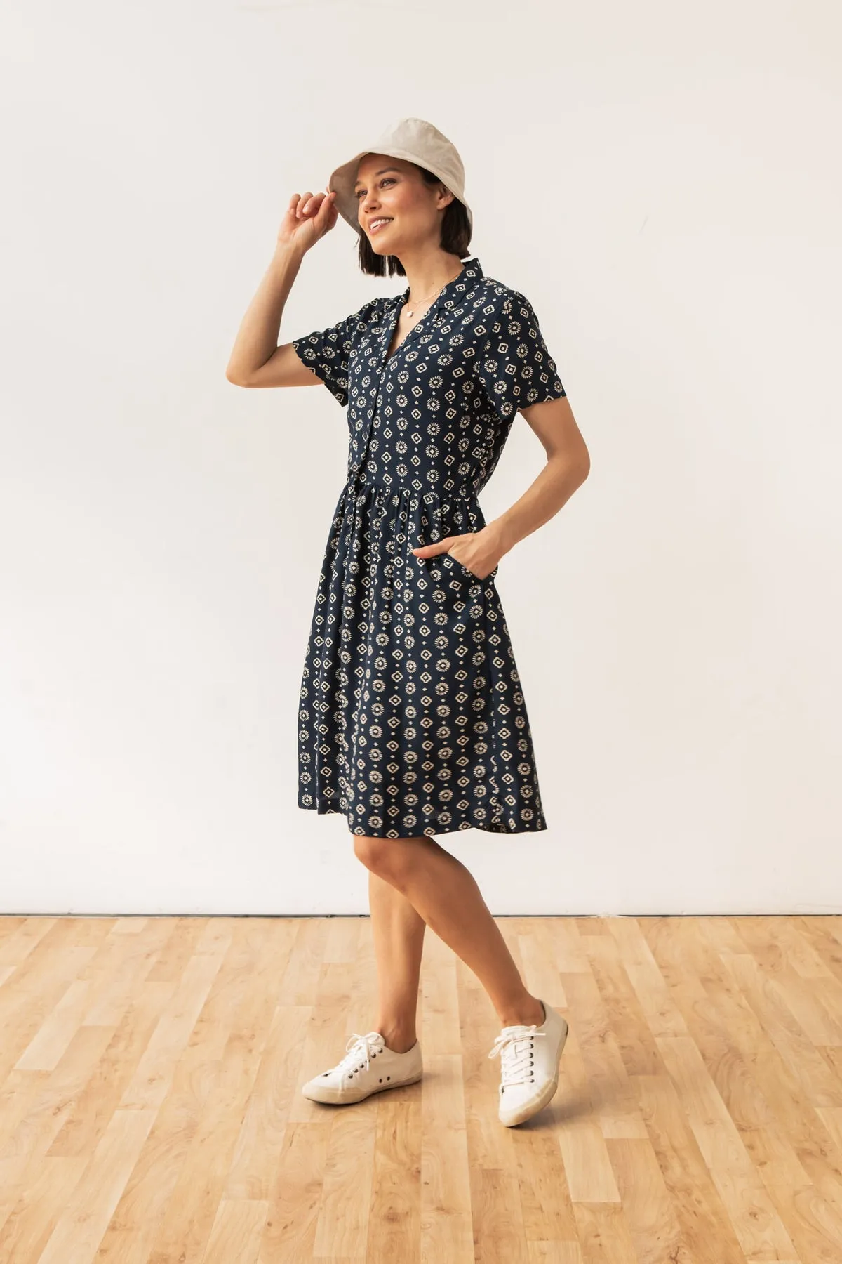 Ruby Shirt Dress - Midnight Sundance