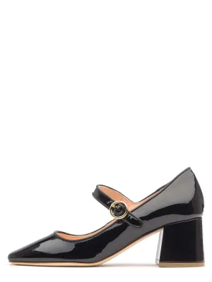 Rupert Sanderson Carmen Black Patent Block Heels