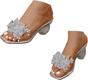 Sandal Heels for Women Chunky Heels for Women Ankle Strap Chunk High Heel Sandal Buckle Stylish Sandals