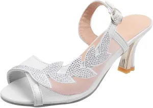 Sandal Heels for Women Chunky Heels for Women Chunk High Heel Chunk Low Heel Sandal Open Toe Ankle Strap Sandals
