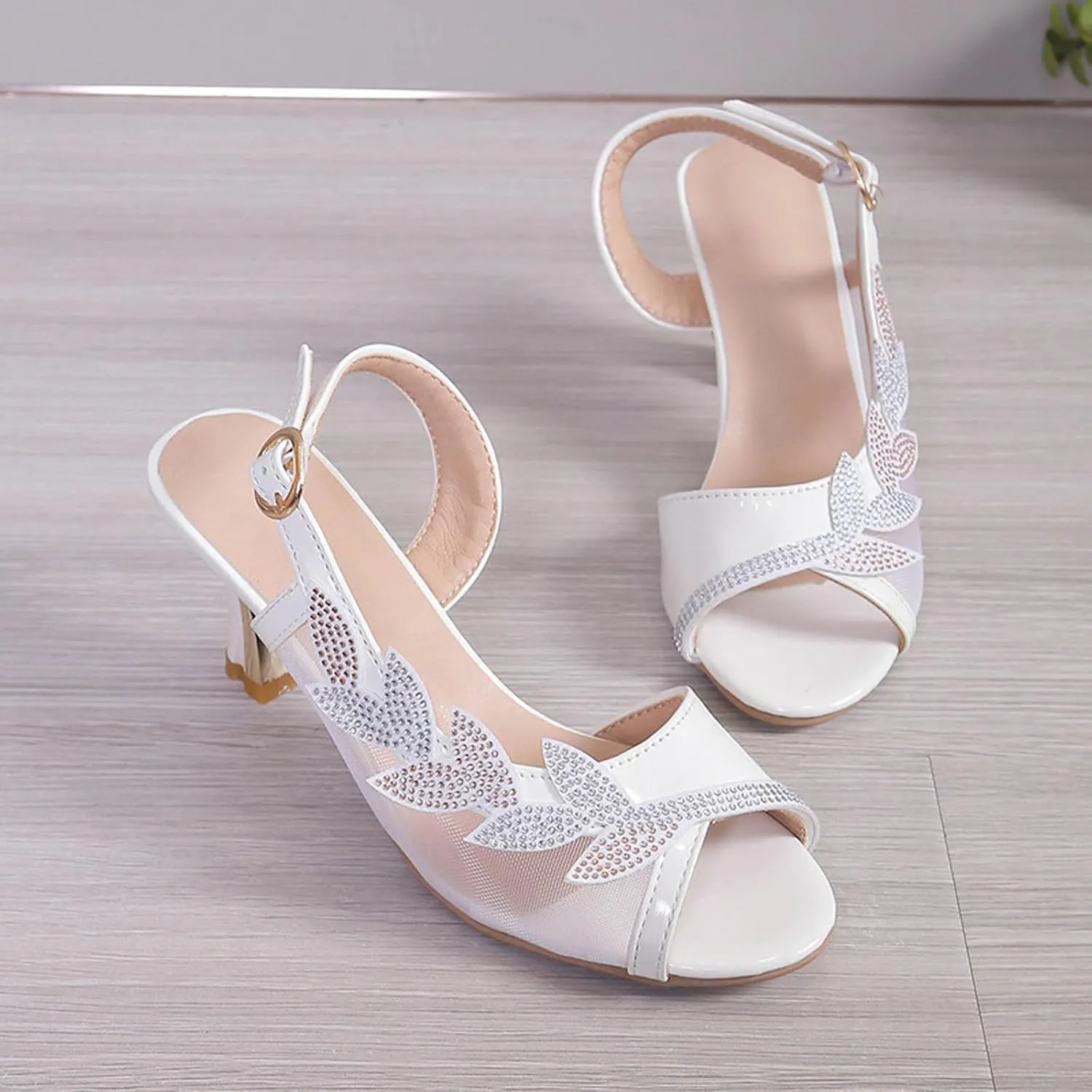 Sandal Heels for Women Chunky Heels for Women Chunk High Heel Chunk Low Heel Sandal Open Toe Ankle Strap Sandals