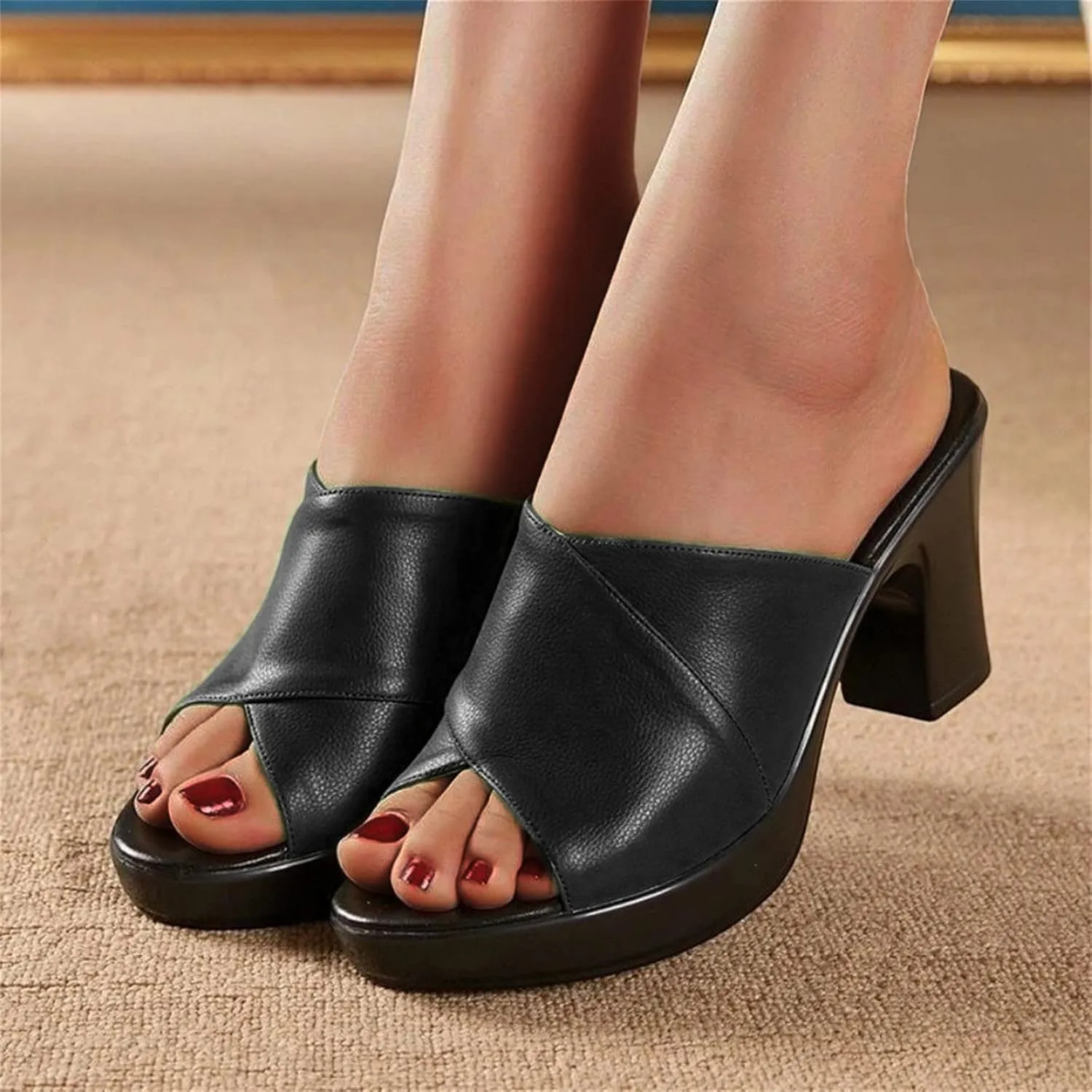Sandal Heels for Women Chunky Heels for Women Chunk High Heel Chunk Low Heel Sandals Ankle Strap Comfortable Sandal