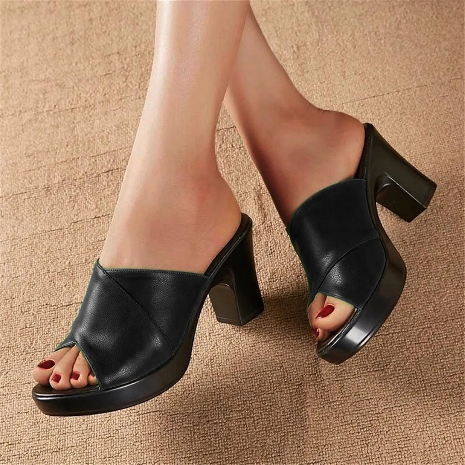 Sandal Heels for Women Chunky Heels for Women Chunk High Heel Chunk Low Heel Sandals Ankle Strap Comfortable Sandal