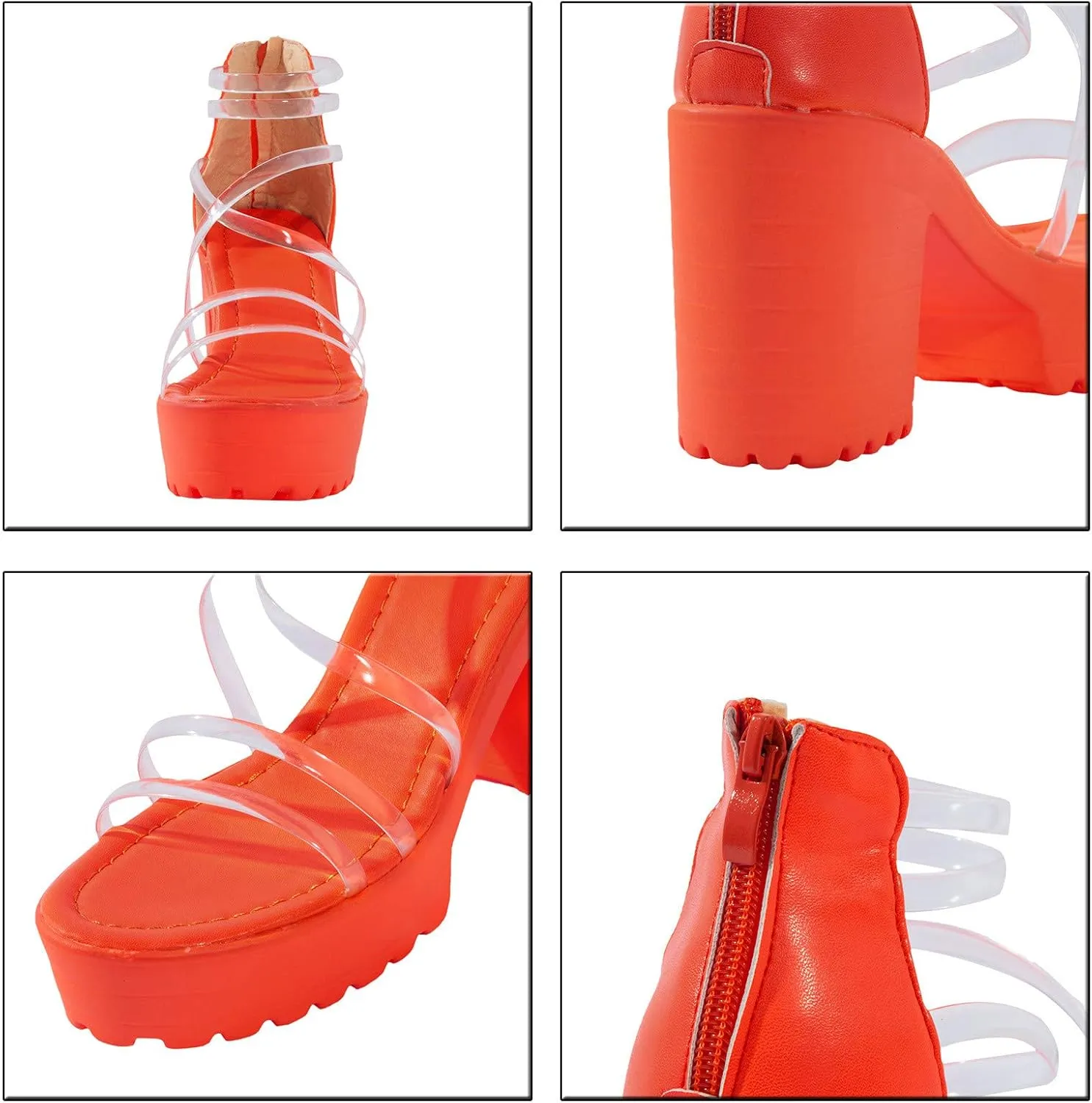 Sandal Heels for Women Chunky Heels for Women Comfortable for Prom Party Daily Wear Sandal Stylish Buckle Sandals