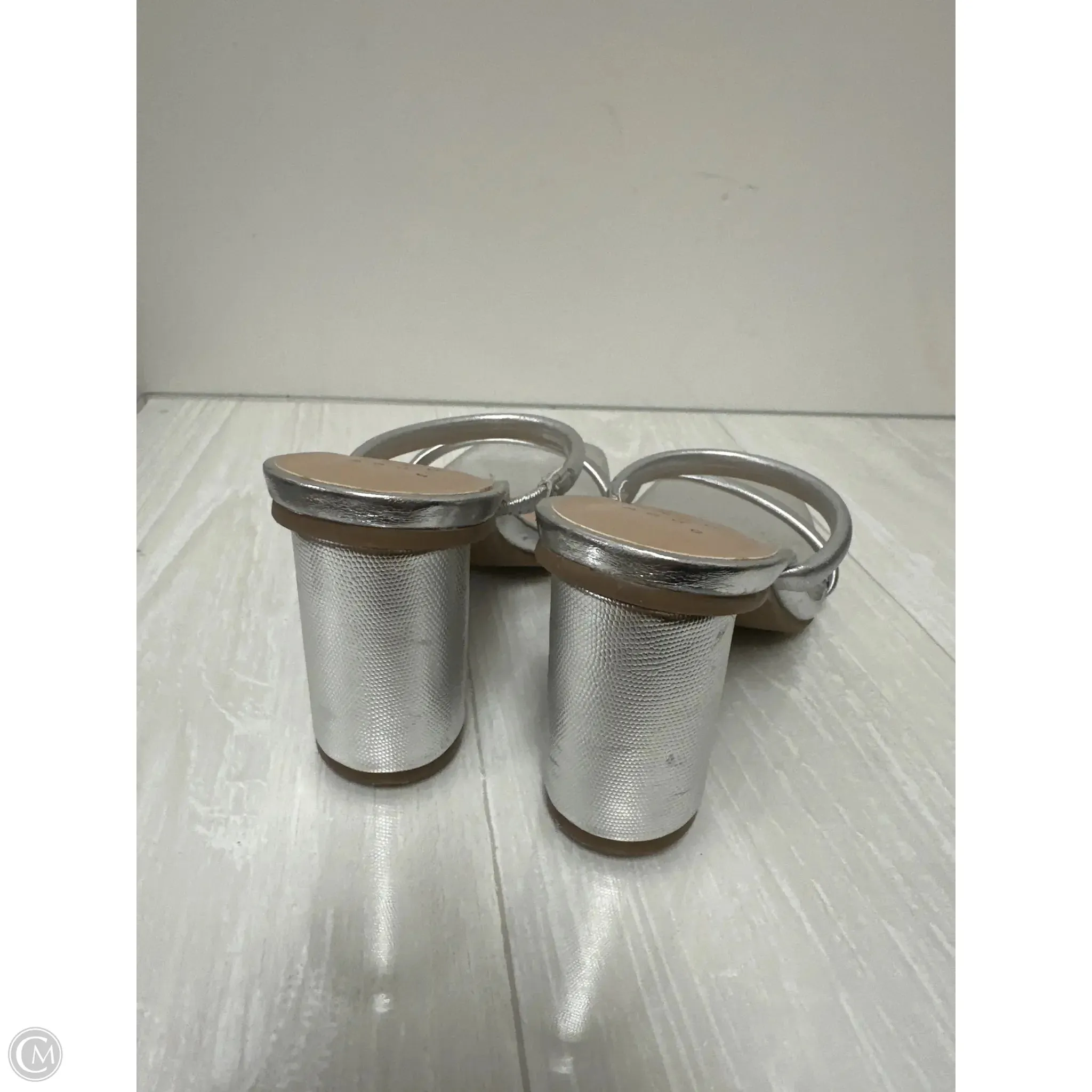 Sandals Heels Block By A New Day In Silver, Size: 6
