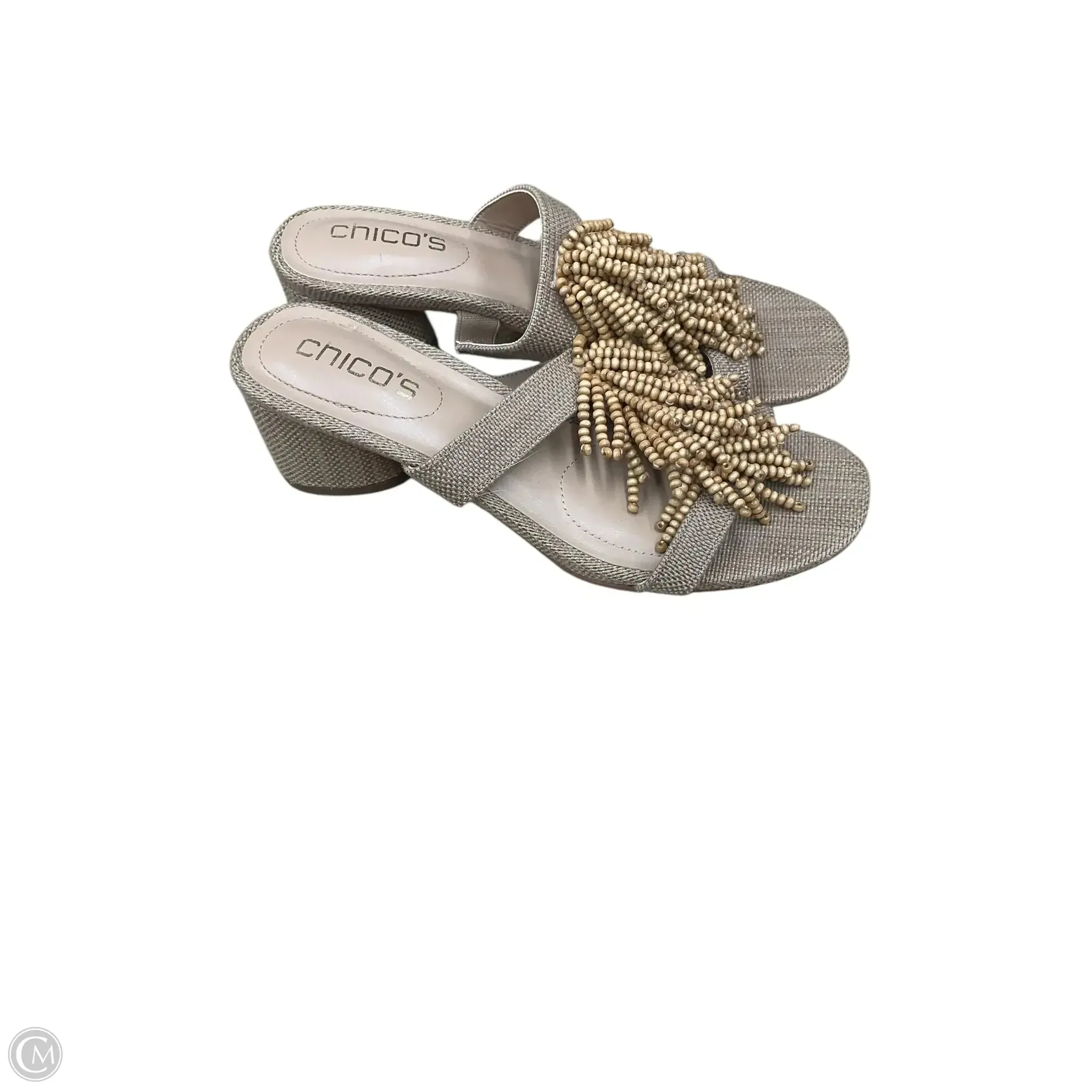 Sandals Heels Block By Chicos In Brown, Size: 6