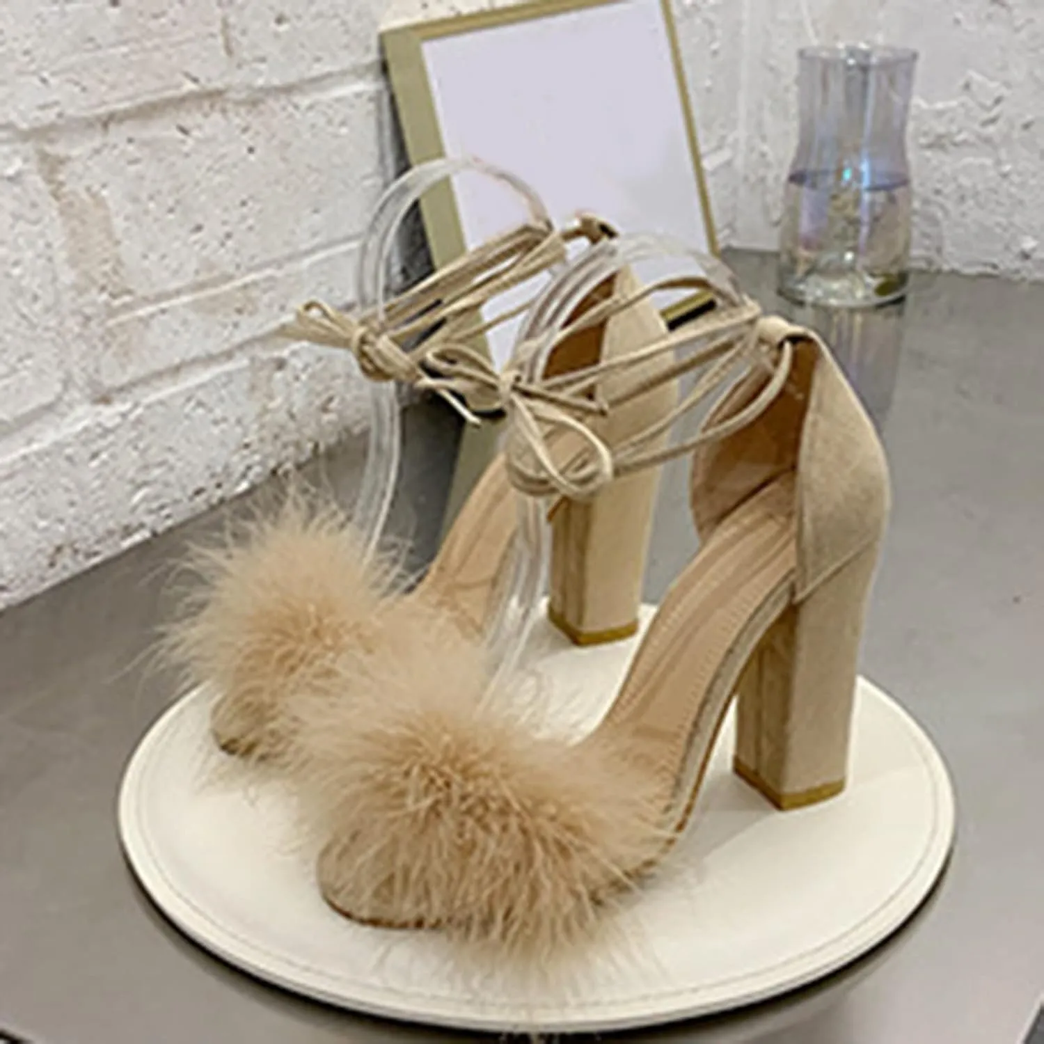 Sandals Super Thick And Heel With Ankle Women's Shoes Fashion High Straps Women Sandals
