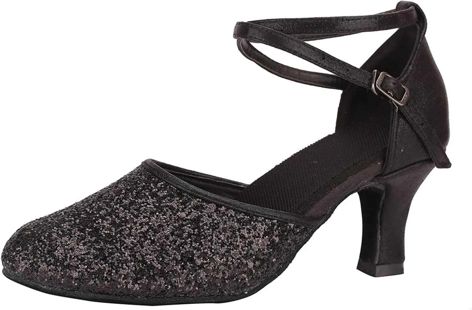 Sandals Women Latin Dance Shoes Heeled Ballroom Tango Party Heels Performance Practice Dance Shoes Latin Dance Sandals