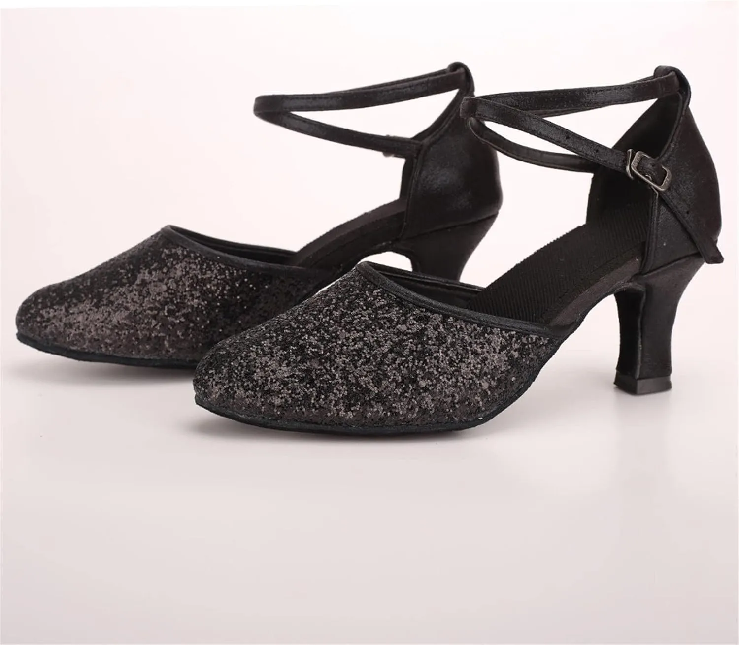 Sandals Women Latin Dance Shoes Heeled Ballroom Tango Party Heels Performance Practice Dance Shoes Latin Dance Sandals