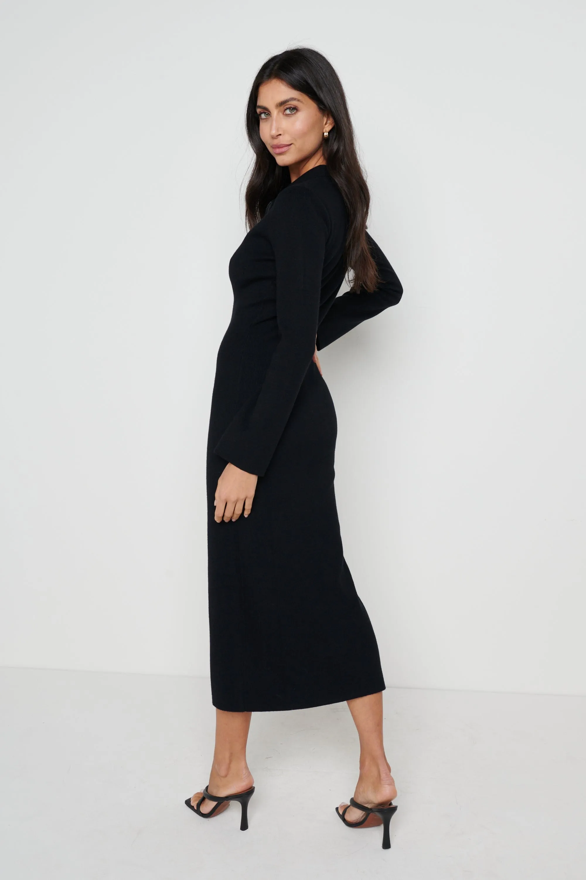 Savannah Knit Dress- Black