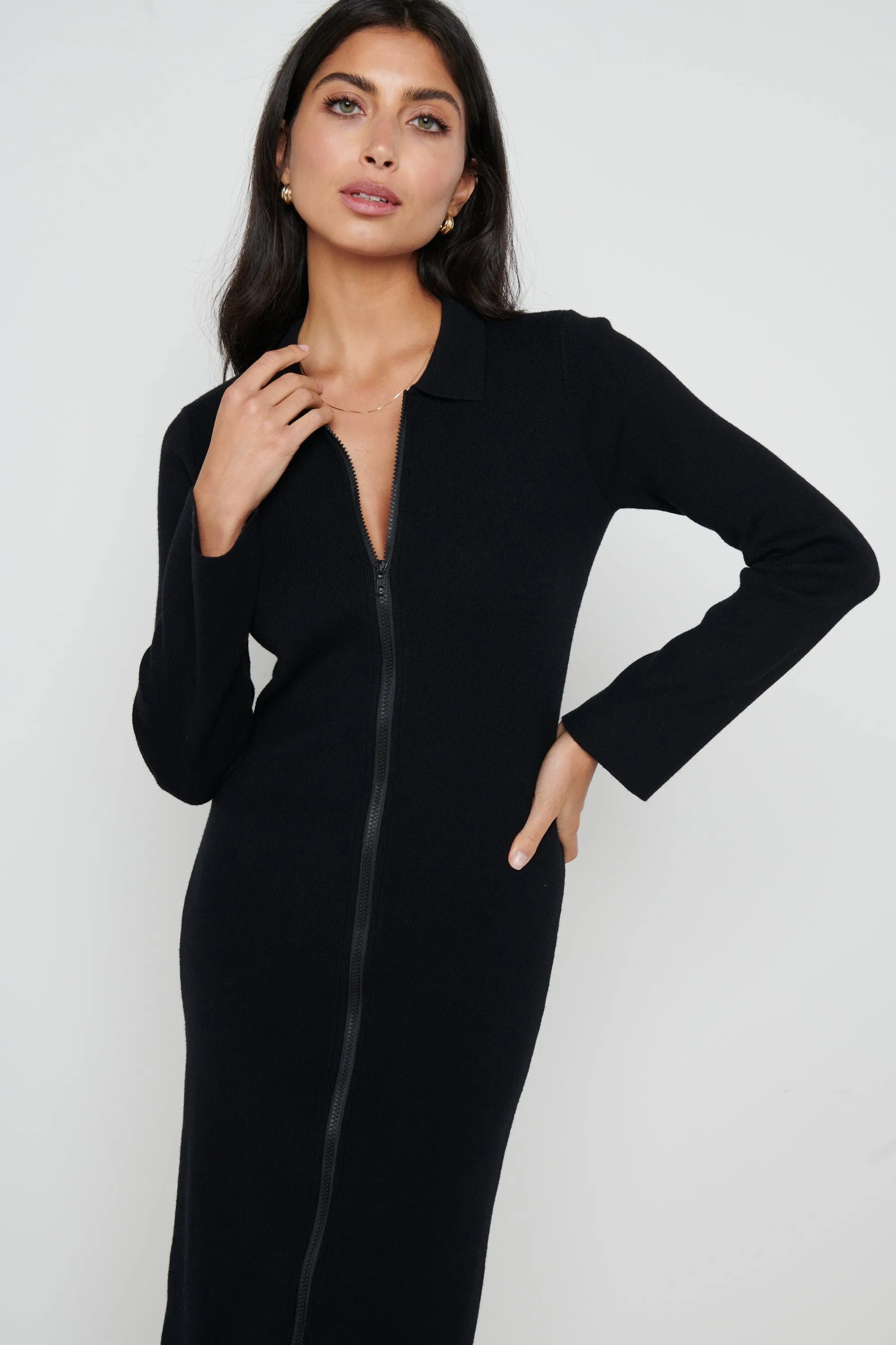 Savannah Knit Dress- Black
