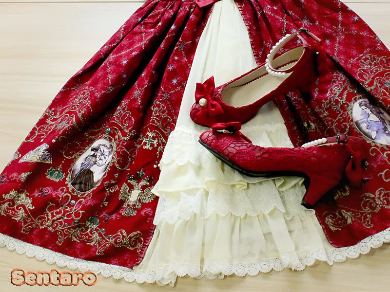 Sentaro Lace Bow Wedding Lolita Shoes Multicolors