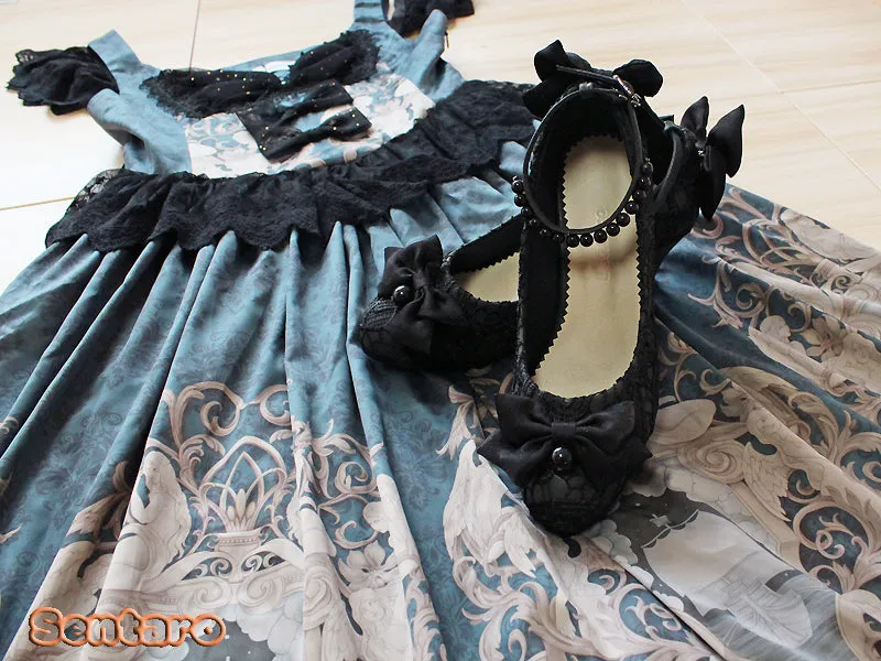Sentaro Lace Bow Wedding Lolita Shoes Multicolors