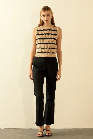 Sequin Stripe Knit Top