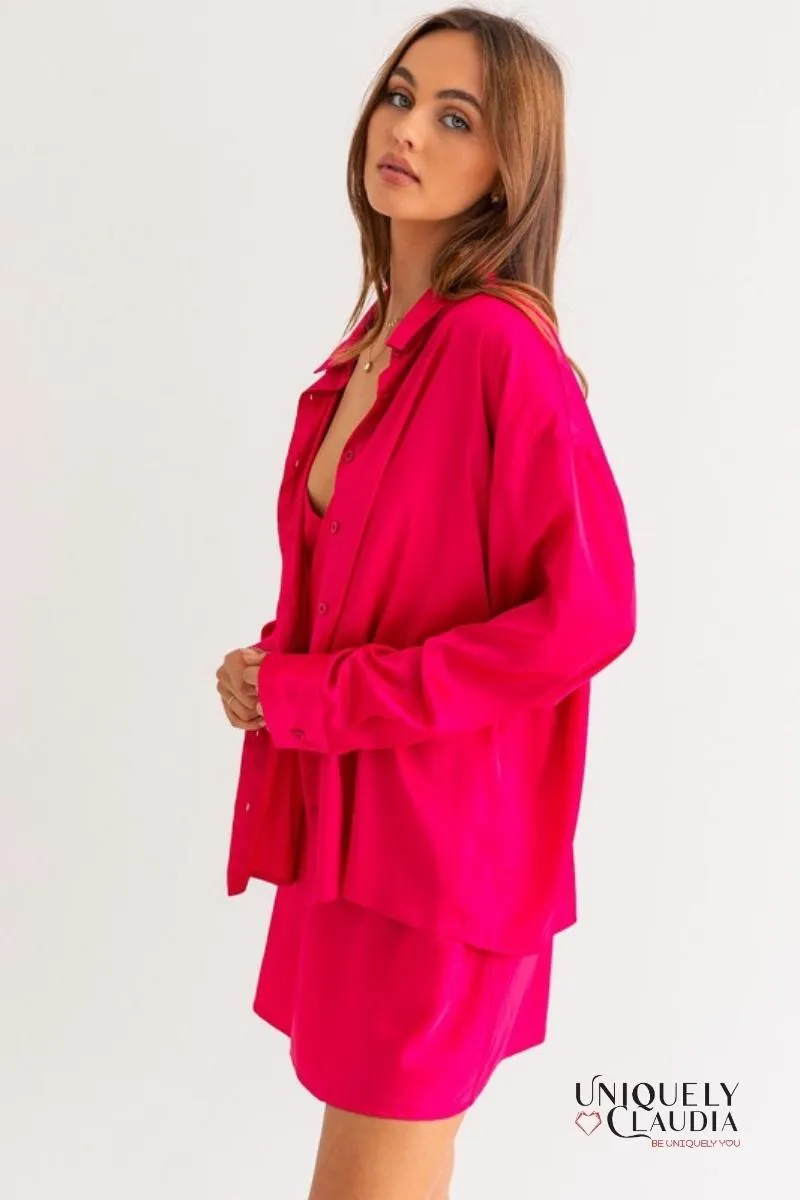 Shannon Long-Sleeves Satin Shirt