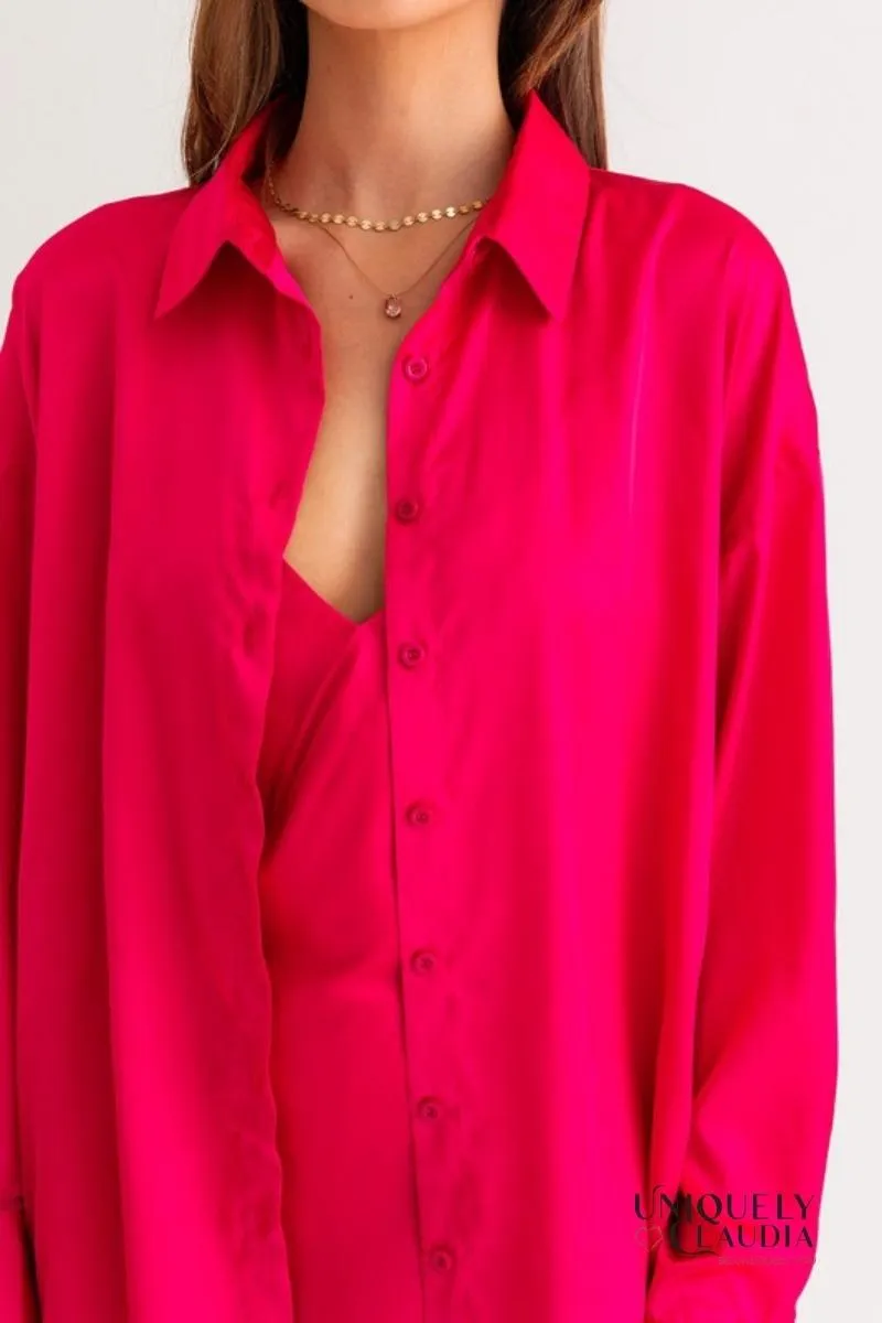 Shannon Long-Sleeves Satin Shirt