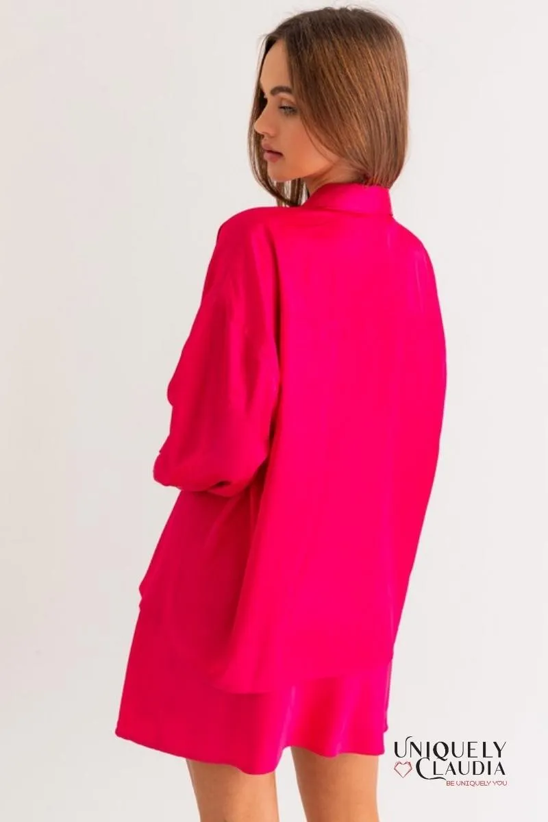 Shannon Long-Sleeves Satin Shirt