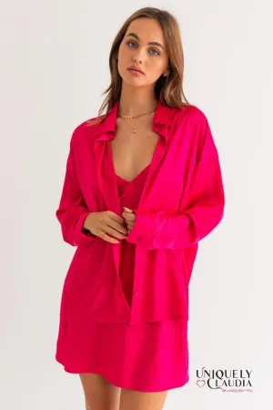 Shannon Long-Sleeves Satin Shirt