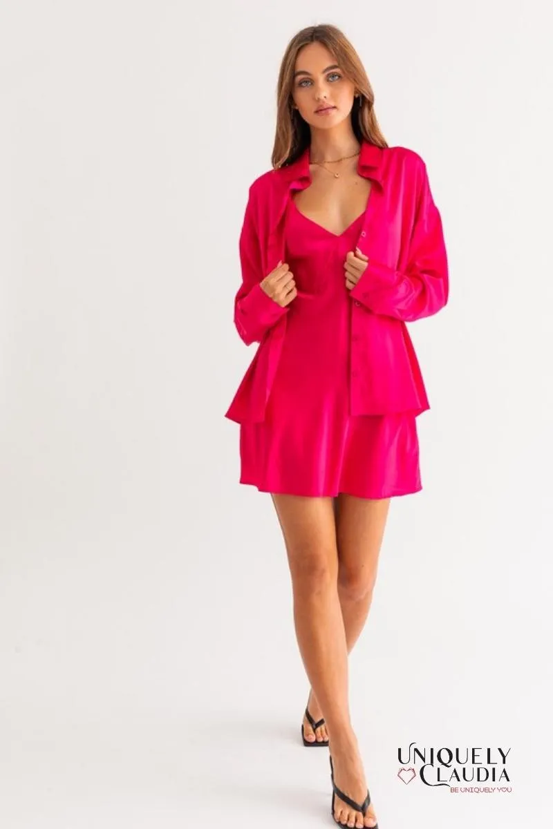 Shannon Long-Sleeves Satin Shirt