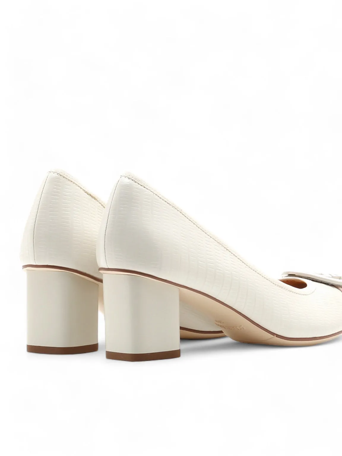 Signature Logo Block Heel Pumps